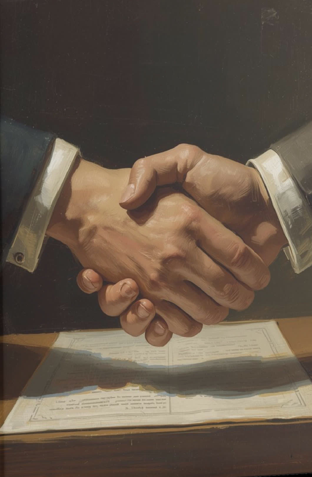 Apretón de manos entre dos personas